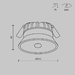 Встраиваемый светильник Maytoni Technical Downlight DL055-8W3K-SEN-W